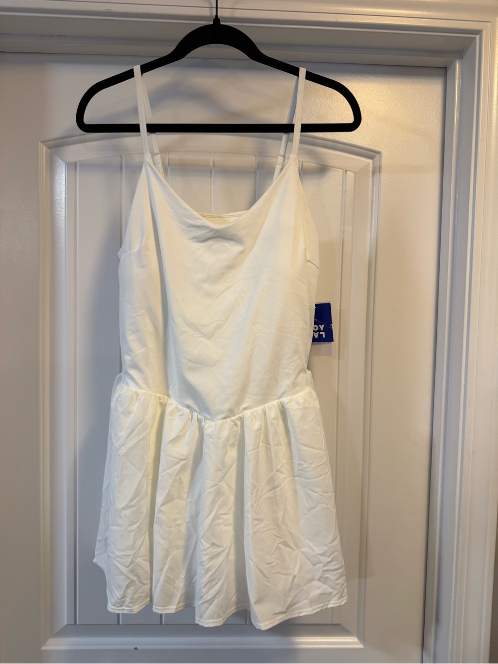 JoyLab White Spaghetti-Strap Mini Dress